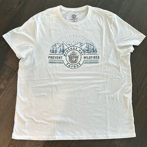 NWOT smoky bear white short sleeve t-shirt XXL